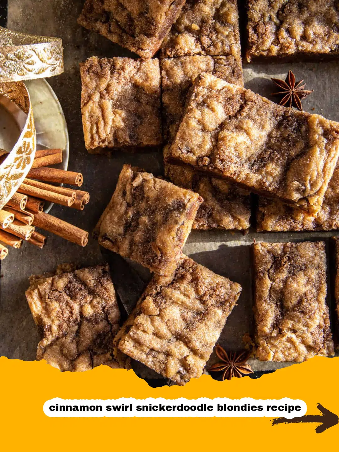 Cinnamon Swirl Snickerdoodle Blondies Preparation