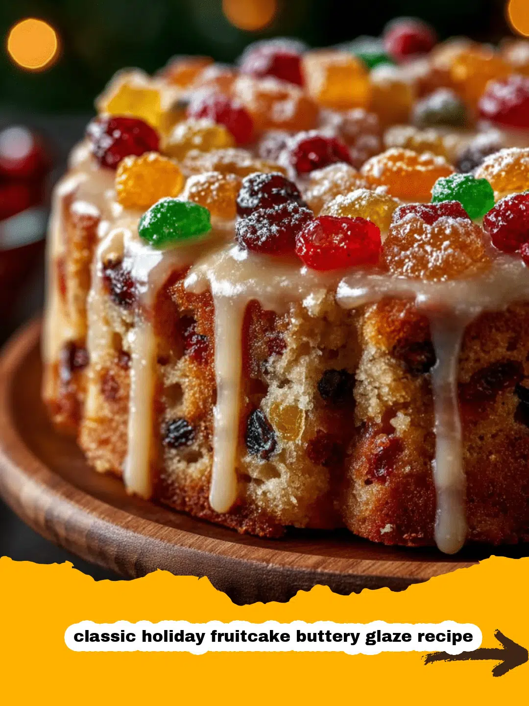 Classic Holiday Fruitcake with Buttery Glaze Preparation