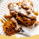 The Ultimate Pumpkin Coffee Cake with Streusel and Cream Cheese Icing