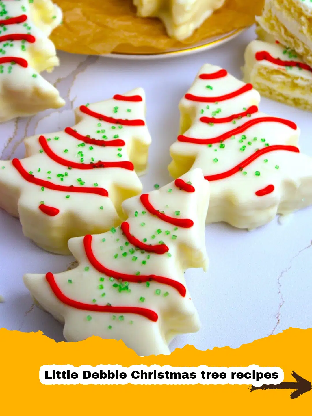 Festive Little Debbie Christmas Tree Trifle Preparation