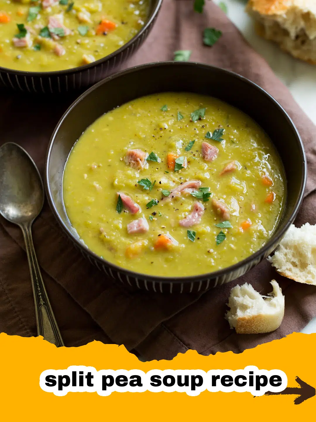 Hearty Split Pea Soup with Ham Preparation