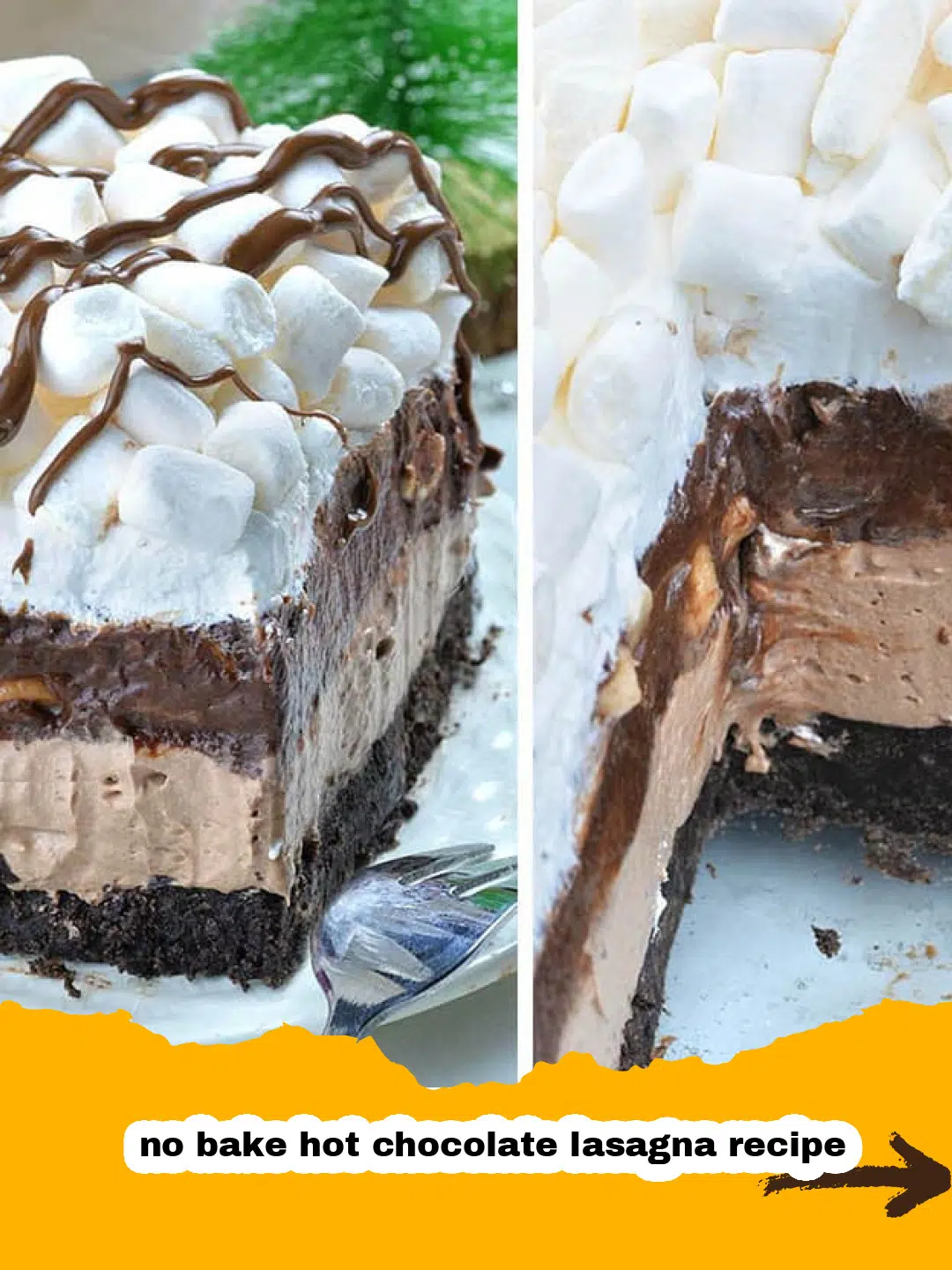 No Bake Hot Chocolate Lasagna Preparation