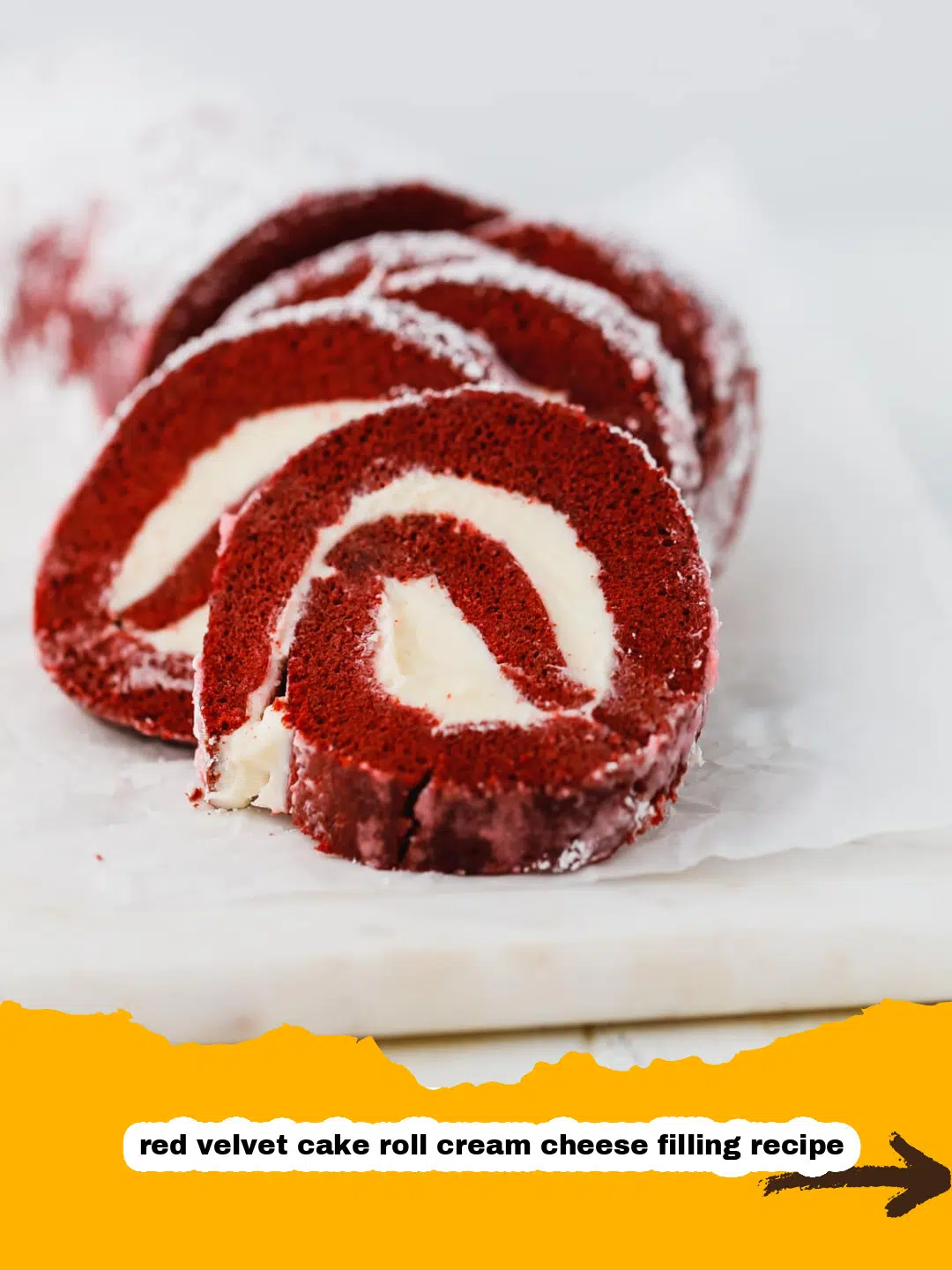 Red Velvet Cake Roll with Cream Cheese Filling Preparation