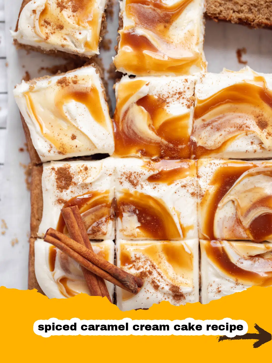 Spiced Caramel Cream Cake Preparation