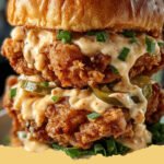 The Ultimate King-Sized Fried Chicken Burger: A Recipe for True Indulgence!