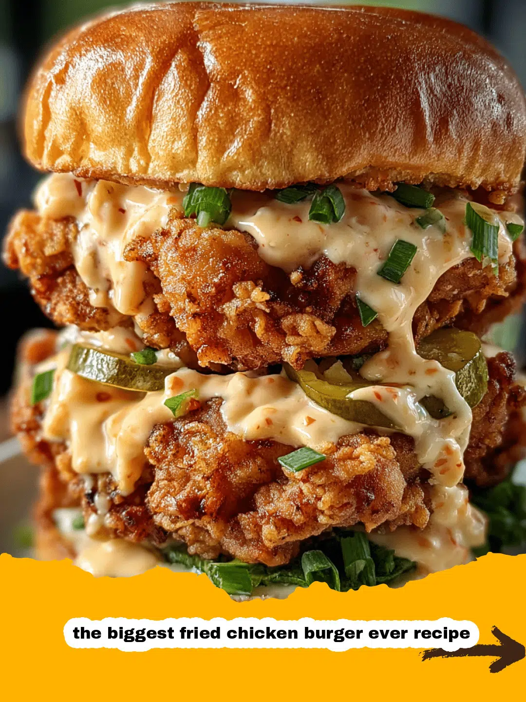 The Biggest Fried Chicken Burger Ever Preparation