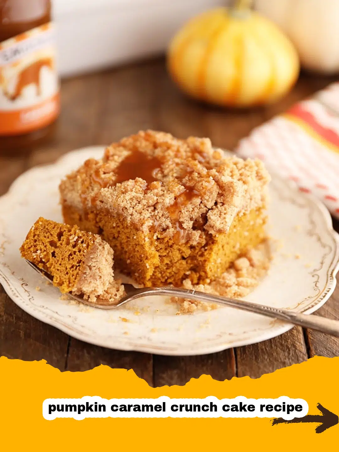 Ultimate Pumpkin Caramel Crunch Cake Preparation