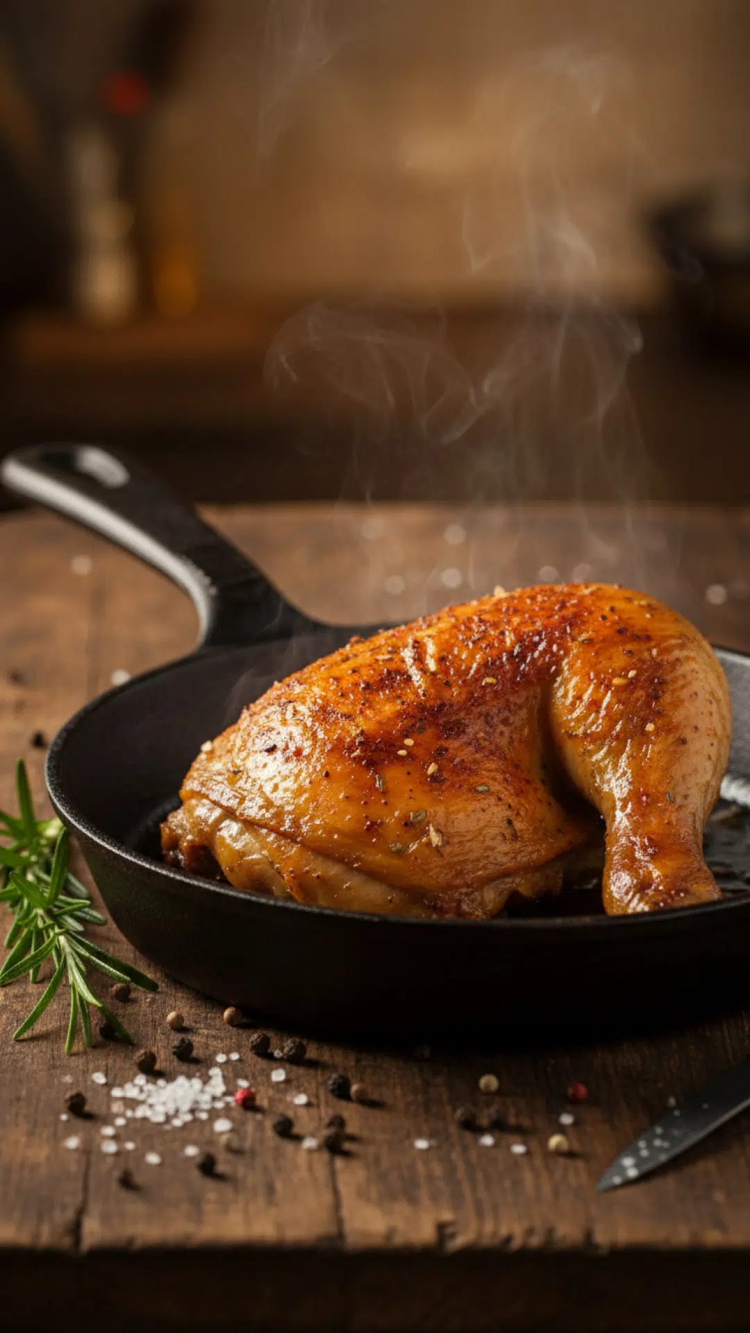 Crispy Herb-Roasted Chicken Hindquarters Preparation