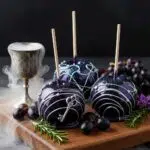 Mystical Midnight: Crafting Enchanted Black Purple Candy Apples