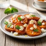 Irresistible Roasted Sweet Potato Rounds with Honey and Feta: A Sweet & Savory Delight!