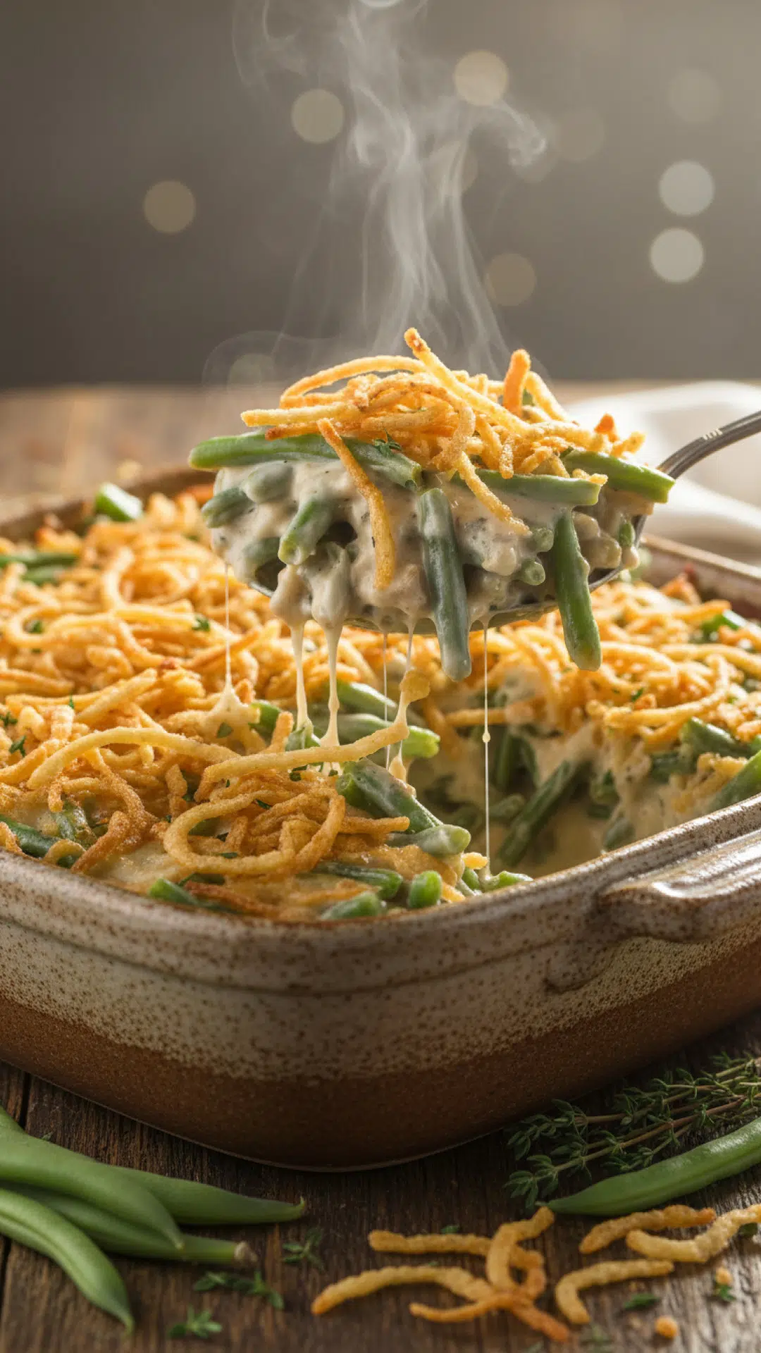 The Ultimate Scratch-Made Green Bean Casserole Preparation