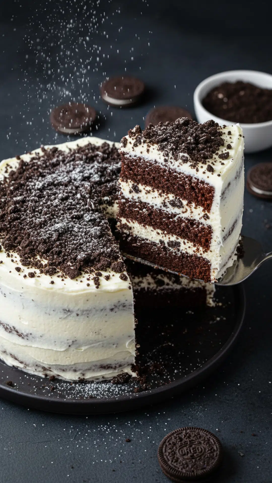 Ultimate Cookies and Cream Oreo Cake Preparation