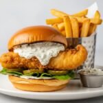 The Ultimate Crispy Fried Fish Sandwich with Homemade Dill Pickle Tartar Sauce